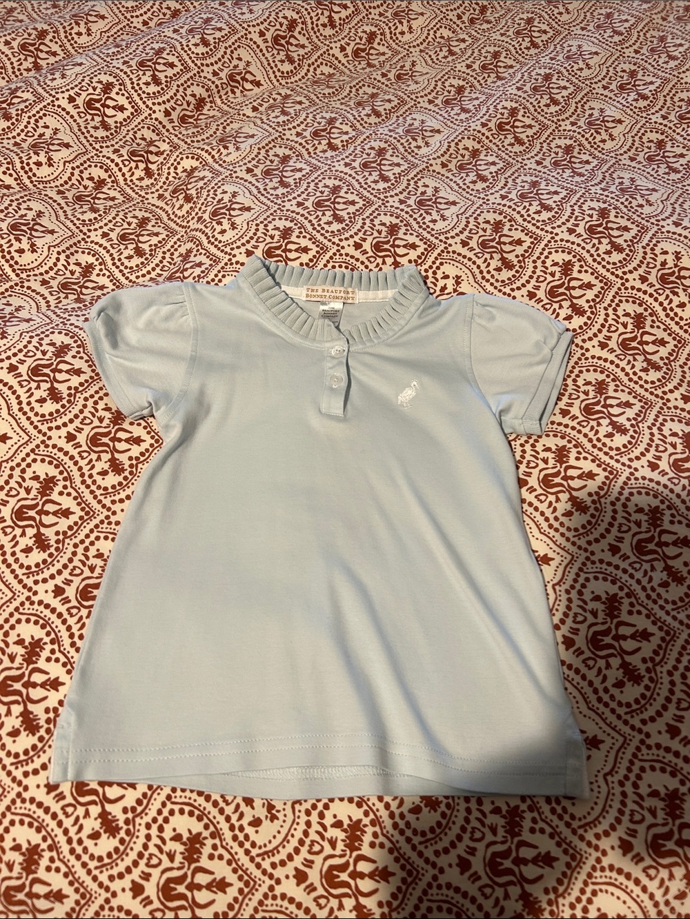 The Beaufort Bonnet Company Pale Blue Girls' Polo Tee